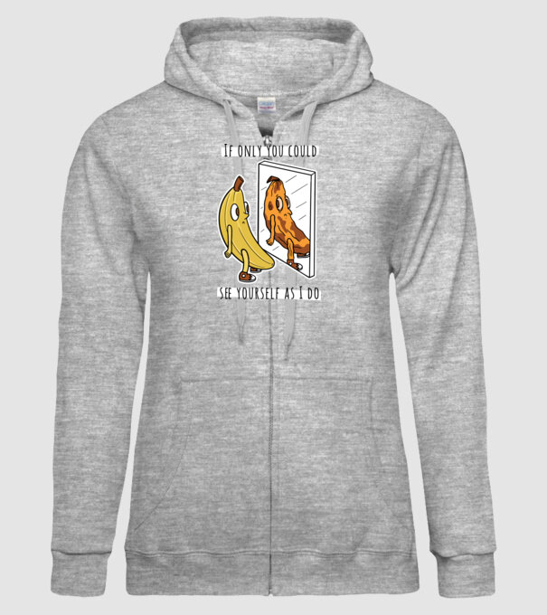 Oglindă Banană model gri pe tricou