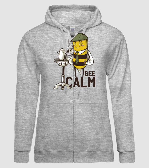 Bee Calm - Fii răbdător Albinuță model gri pe tricou