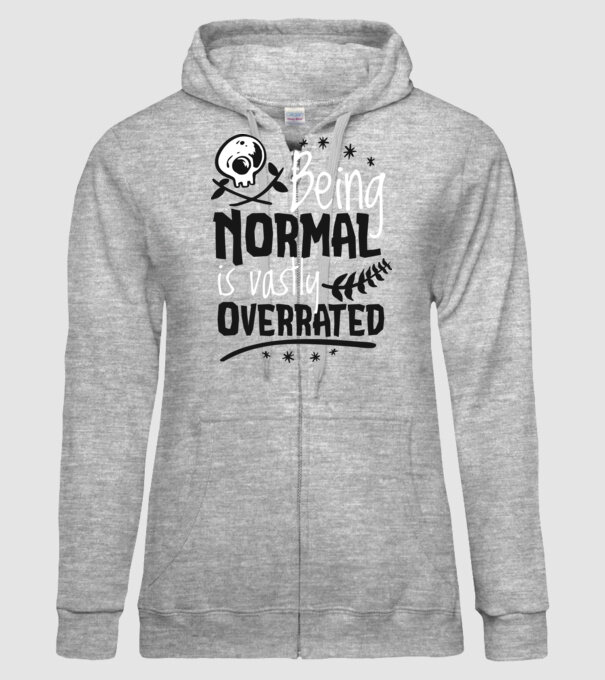 Being Normal is Vastly Overrated model gri pe tricou