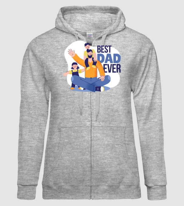 Best Dad ever - Cel mai bun tată model gri pe tricou