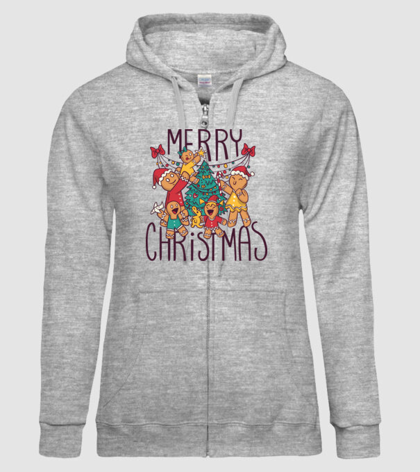 Crăciun Fericit model gri pe tricou