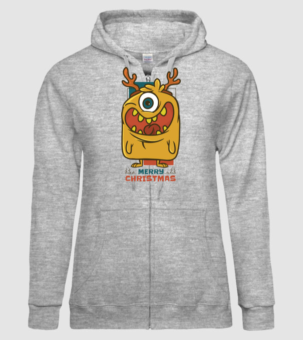 Crăciun Fericit Monstru model gri pe tricou