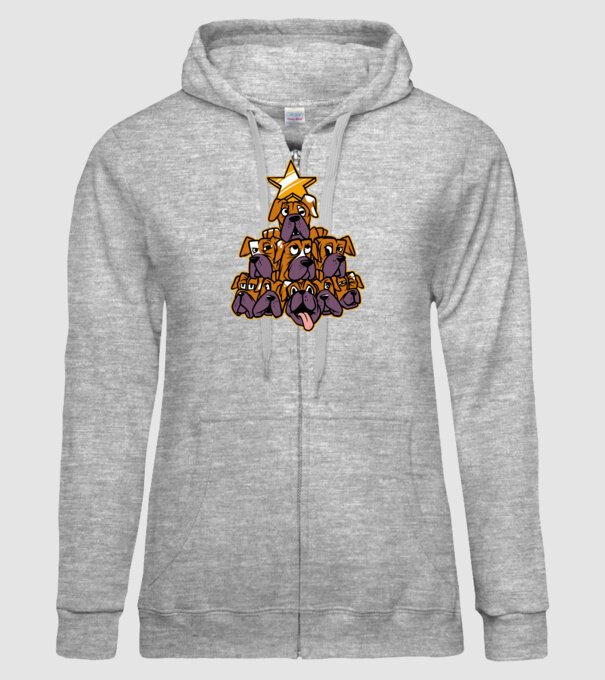 Pom de Crăciun Boxer model gri pe tricou