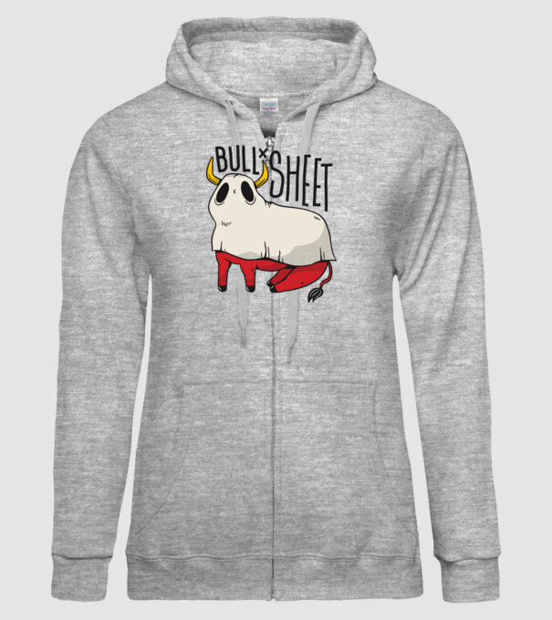 Bull sheet model gri pe tricou