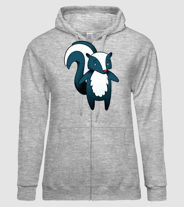 Bursuc puturos model gri pe tricou