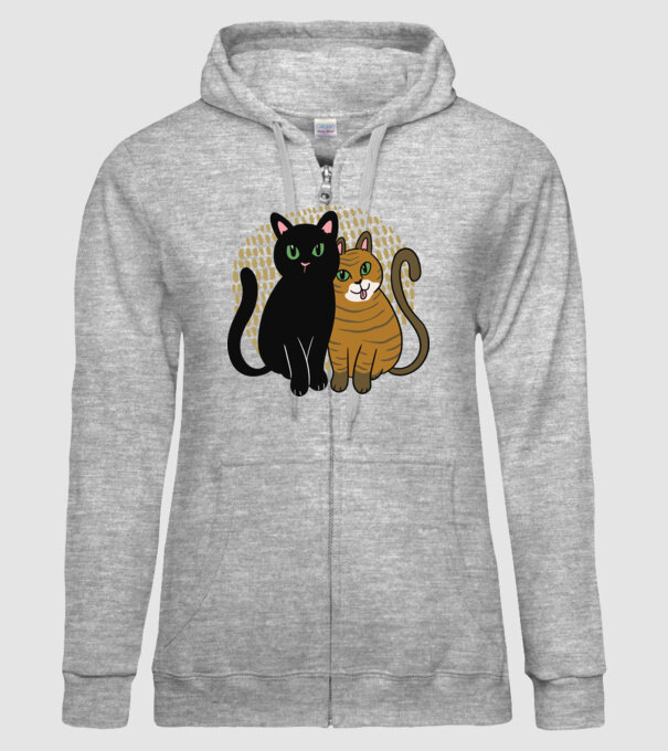 Pisicuțe ghemuite model gri pe tricou