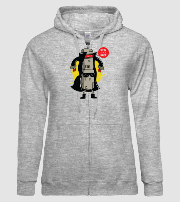 Ctrl Z Terminator Parodie model gri pe tricou