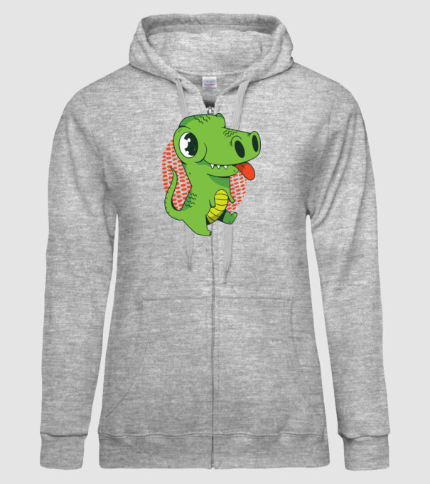 Dinozaur drăguț model gri pe tricou