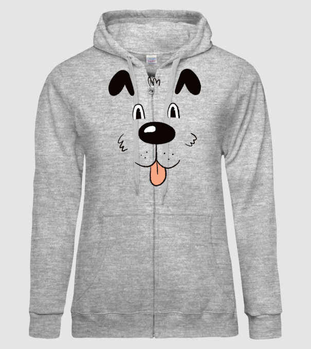 Cap Câine drăguț model gri pe tricou