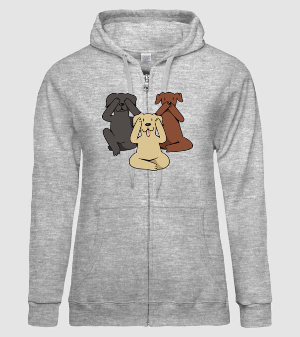 Câini drăguți model gri pe tricou