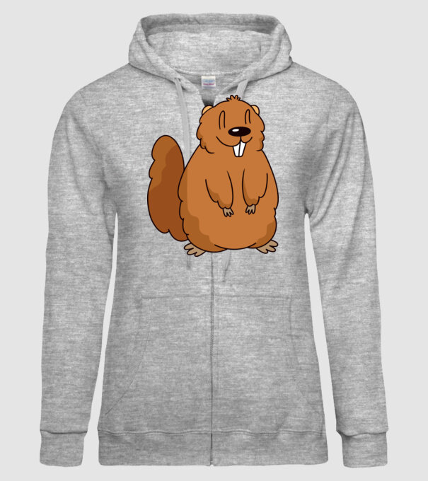 Marmotă drăguță model gri pe tricou