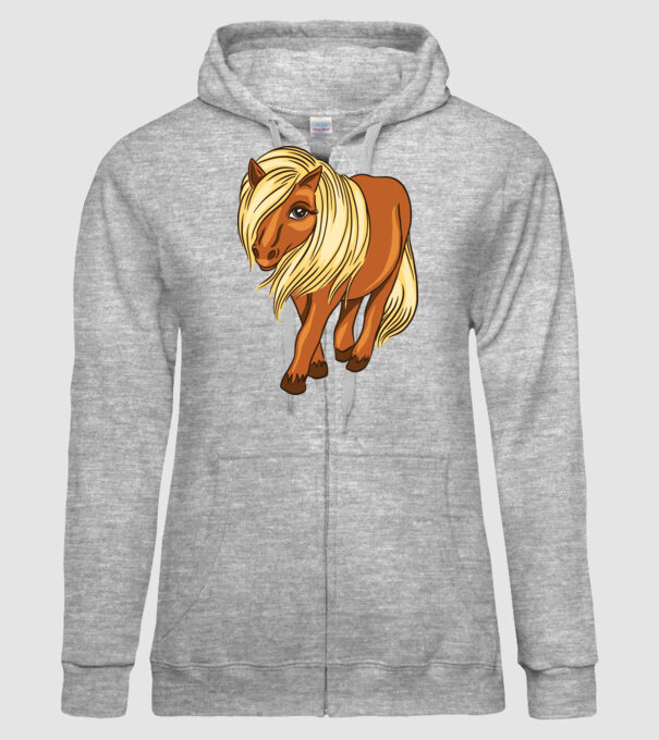 Ponei drăguț model gri pe tricou