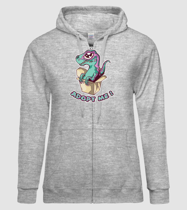 Raptor drăguț model gri pe tricou