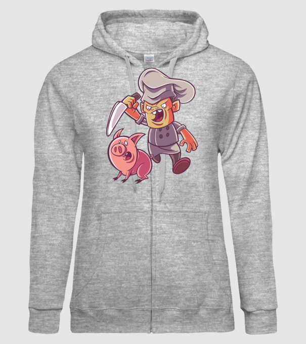 Sacrificare porc Măcelar model gri pe tricou