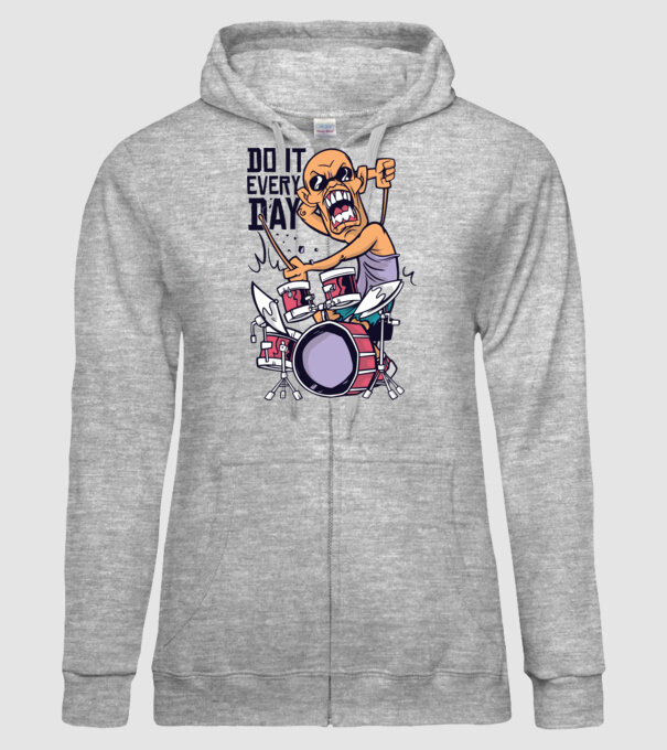 Bate tobele în fiecare zi model gri pe tricou