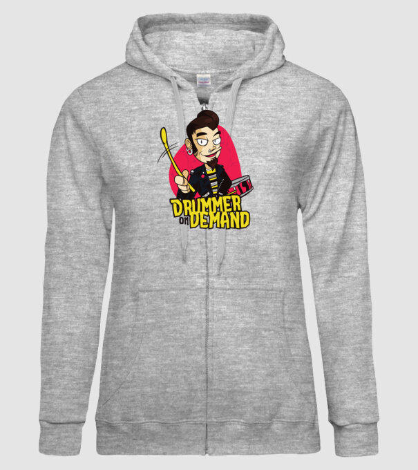 Baterist model gri pe tricou
