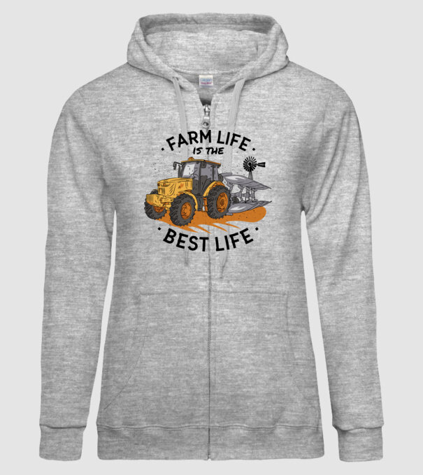 Farm Life is the Best Life Tractor model gri pe tricou