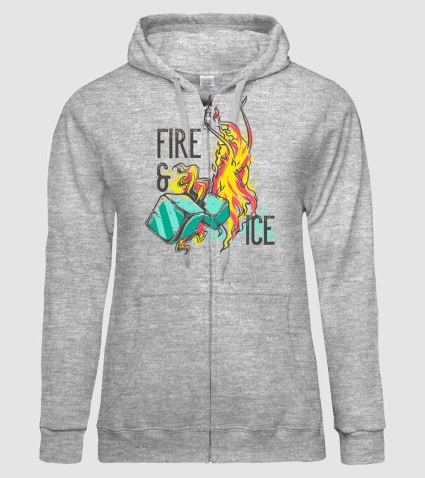Fire and Ice model gri pe tricou