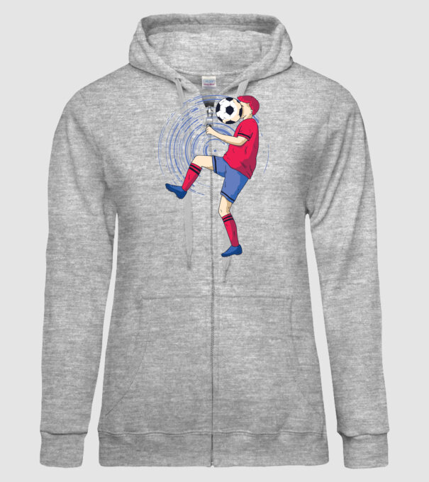 Fotbalist model gri pe tricou