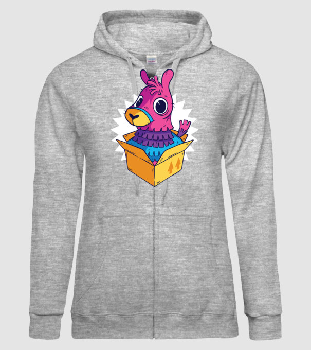 Fortnite Llama model gri pe tricou