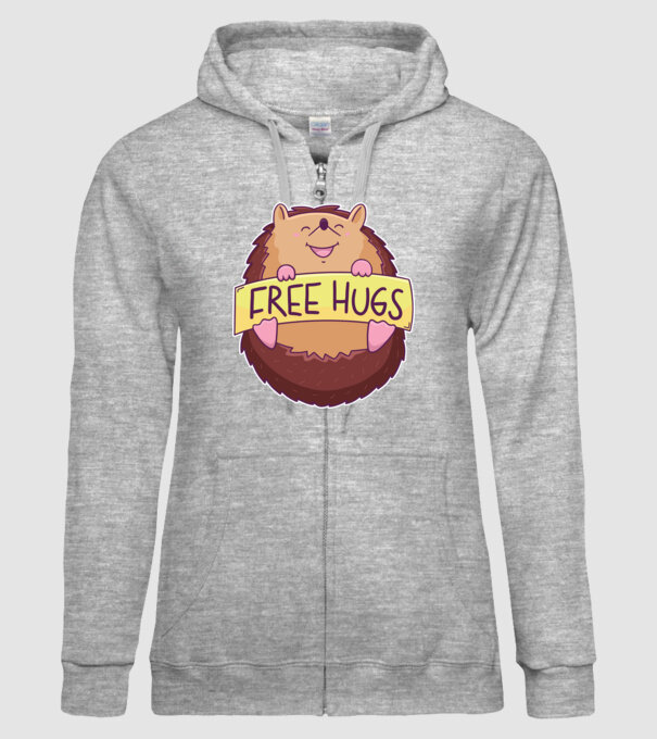 Free Hugs Arici model gri pe tricou