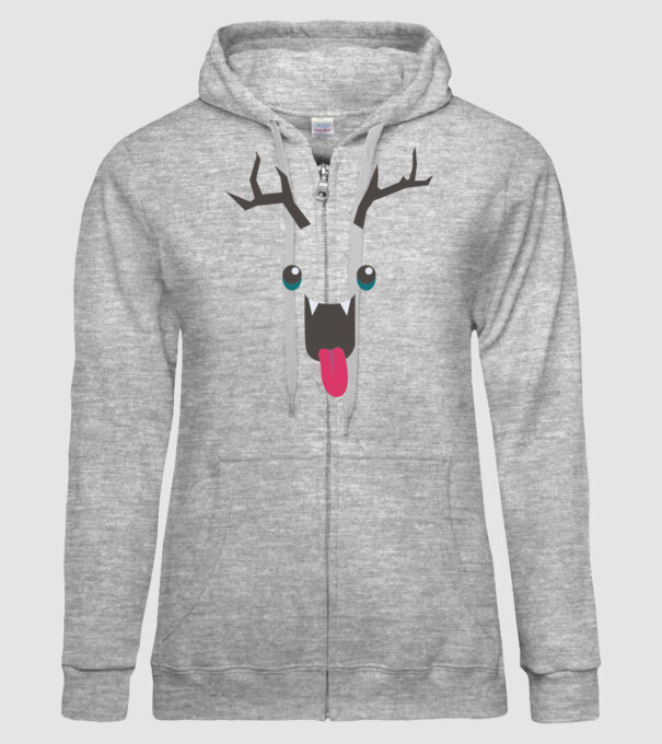 Funny Deer model gri pe tricou