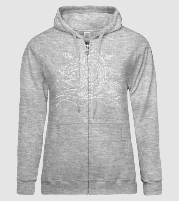 Ocean geometric model gri pe tricou