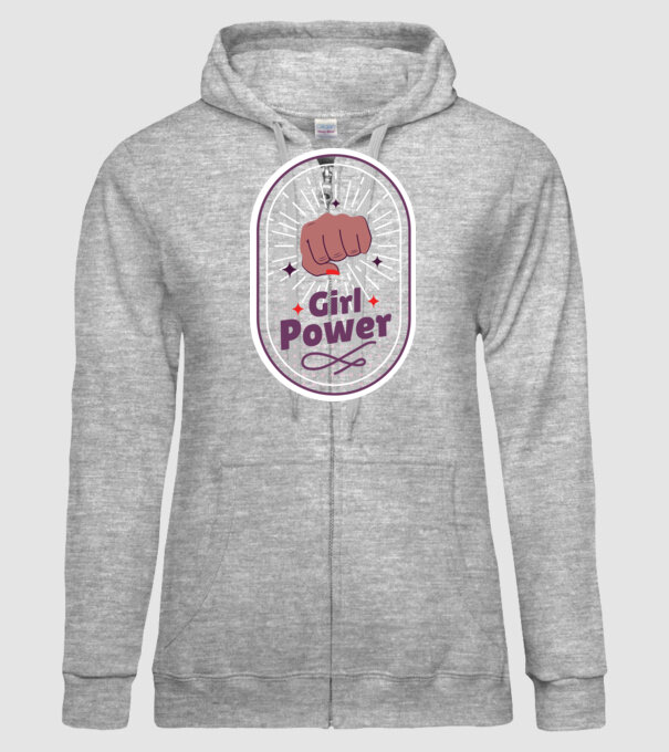 Girl Power Ziua Femeii model gri pe tricou