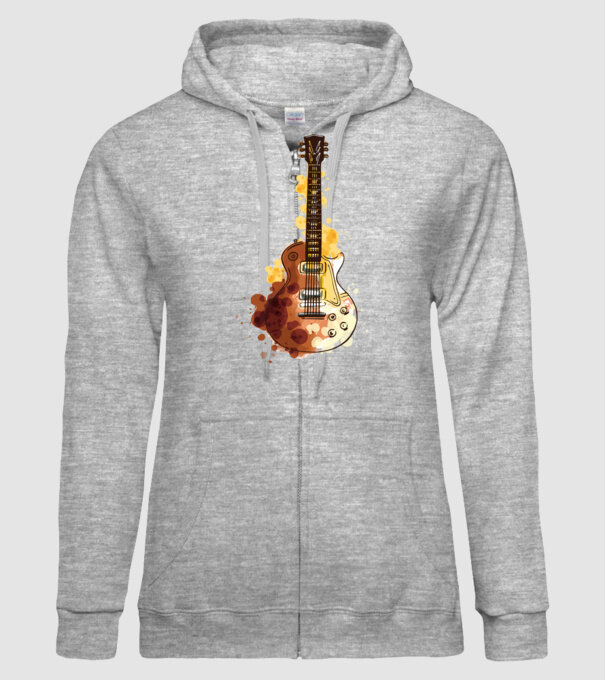 Chitara Pictură model gri pe tricou
