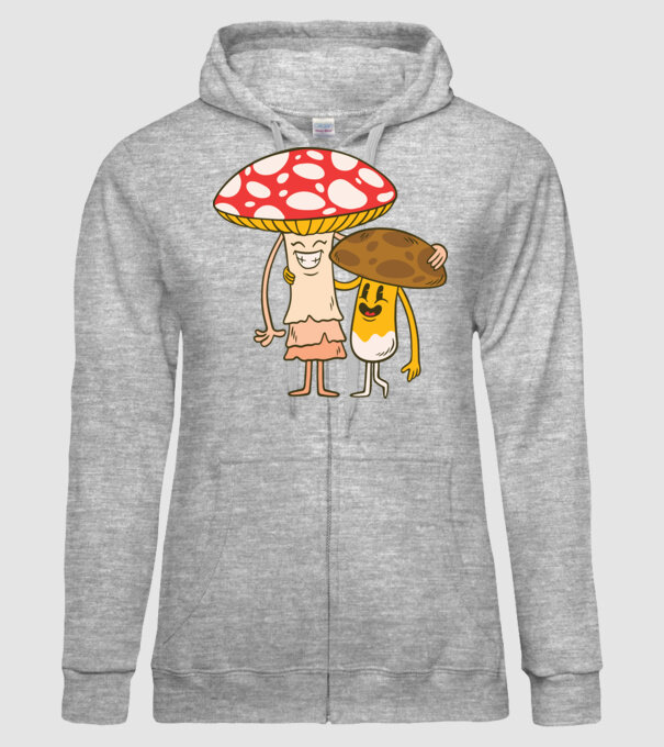 Familie Ciuperci model gri pe tricou