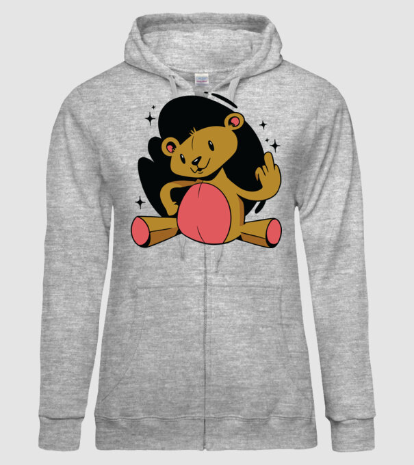 Ursuleț Teddy hain model gri pe tricou