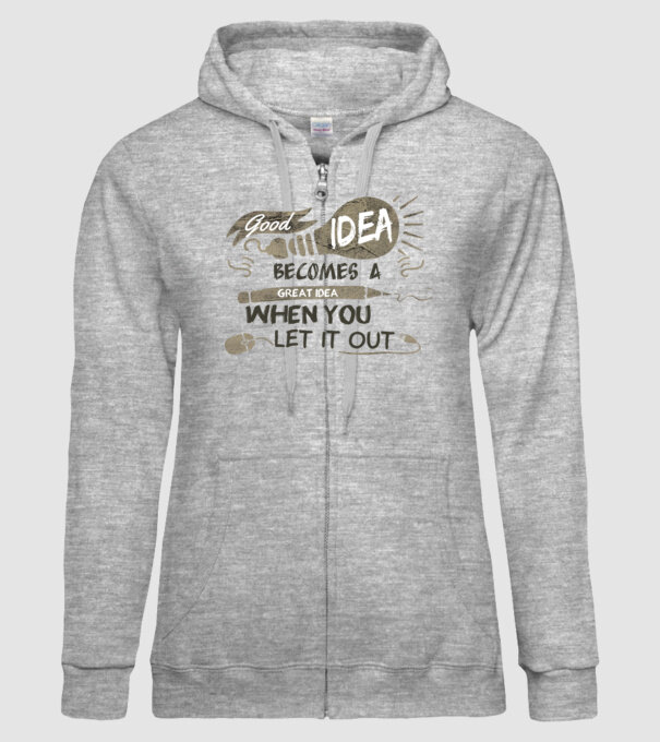 Good idea becomes a great idea when you let it out model gri pe tricou