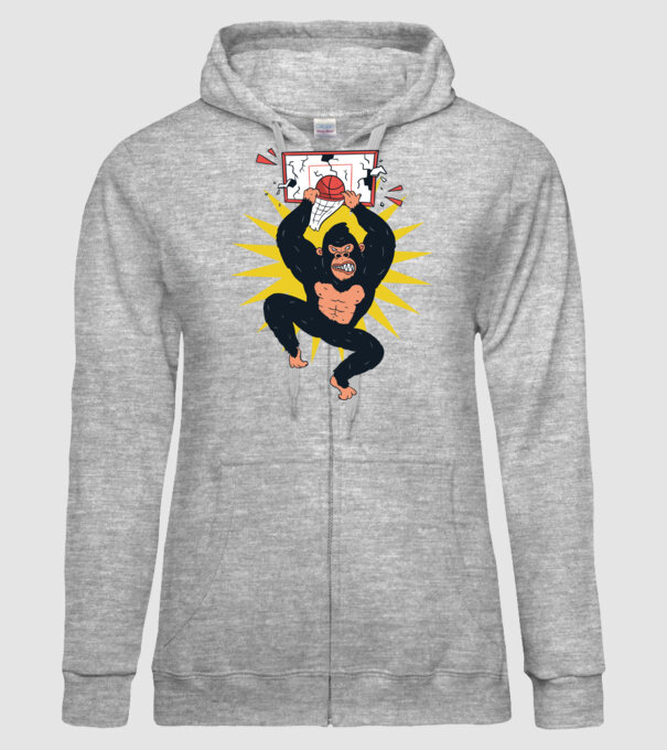 Gorilă baschet model gri pe tricou