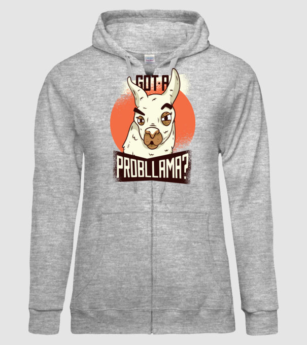 Got a Probllama? Lama model gri pe tricou