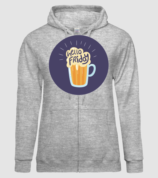 Hello Friday model gri pe tricou
