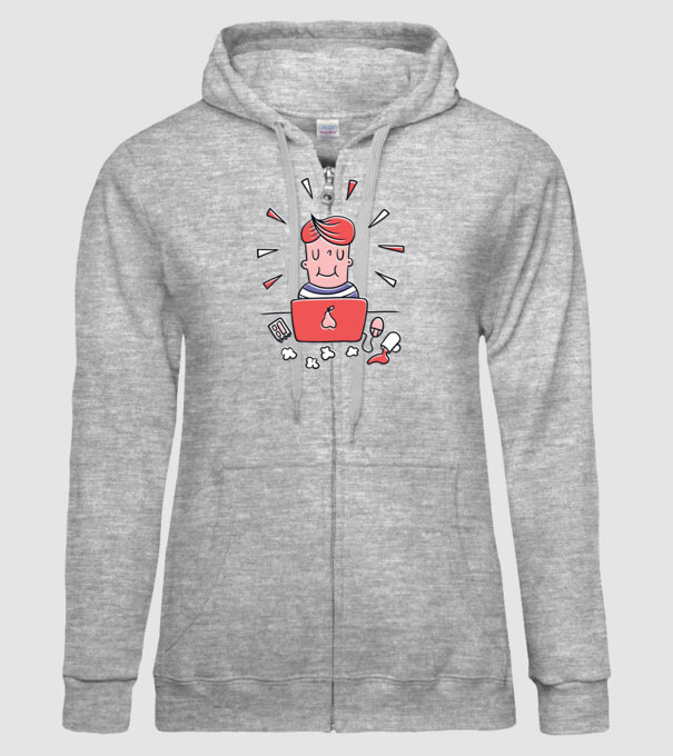 Imagine Home Office model gri pe tricou