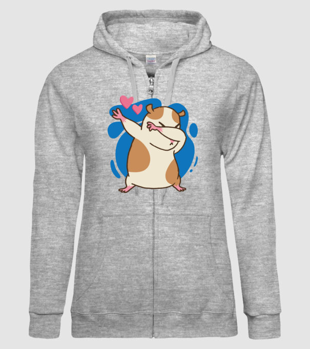 Hamster DAB model gri pe tricou