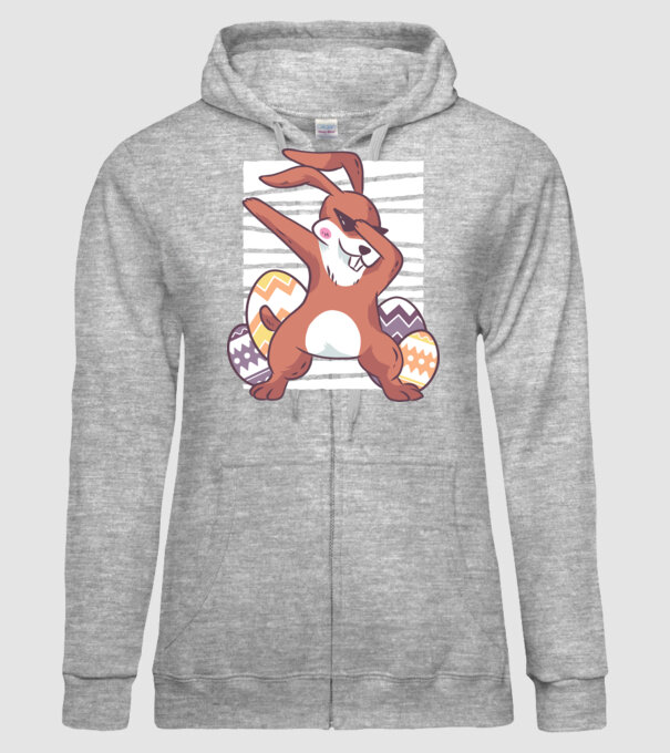 Iepure de Paște DAB model gri pe tricou