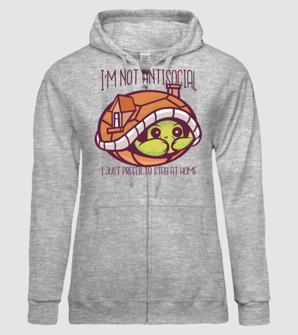 'I''m not antisocial, I just prefer to stay at home' model gri pe tricou
