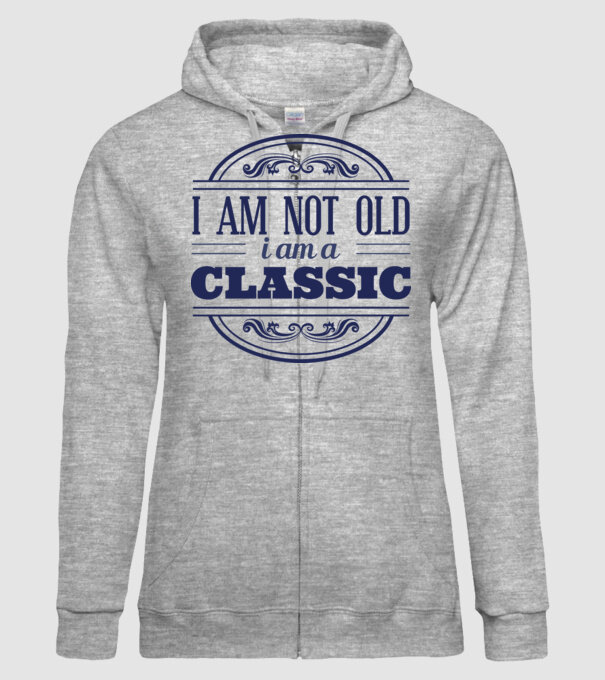 'I''m not old, I am a Classic' model gri pe tricou