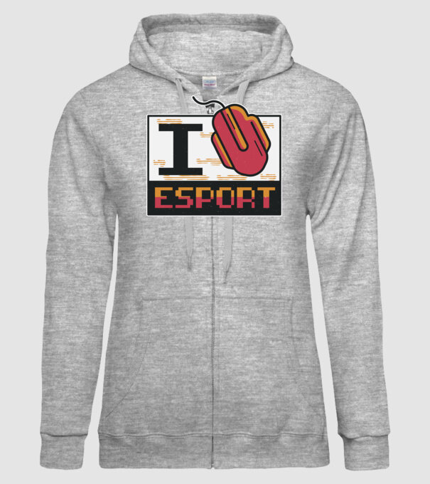 I love Esport model gri pe tricou
