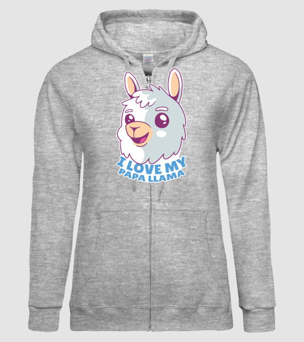 I Love My Papa Llama tricou drăguț cu lamă pentru bunicul model gri pe tricou