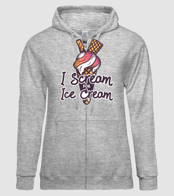 I Scream for Ice Cream model gri pe tricou