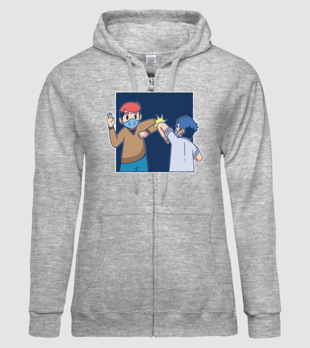 Cum să dai mâna Coronavirus model gri pe tricou