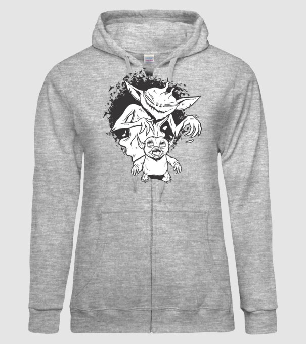 Umbră înfricoșătoare model gri pe tricou