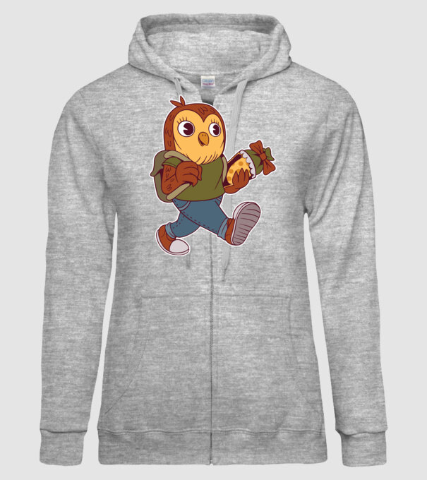 Bufniță școlar model gri pe tricou