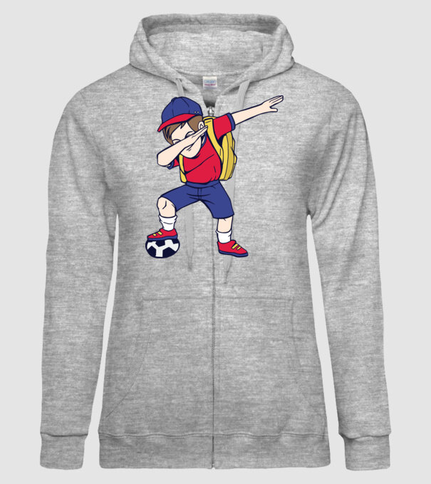 Școlar Fotbalist DAB model gri pe tricou