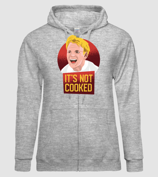 'It''s not Cooked - tricou amuzant' model gri pe tricou