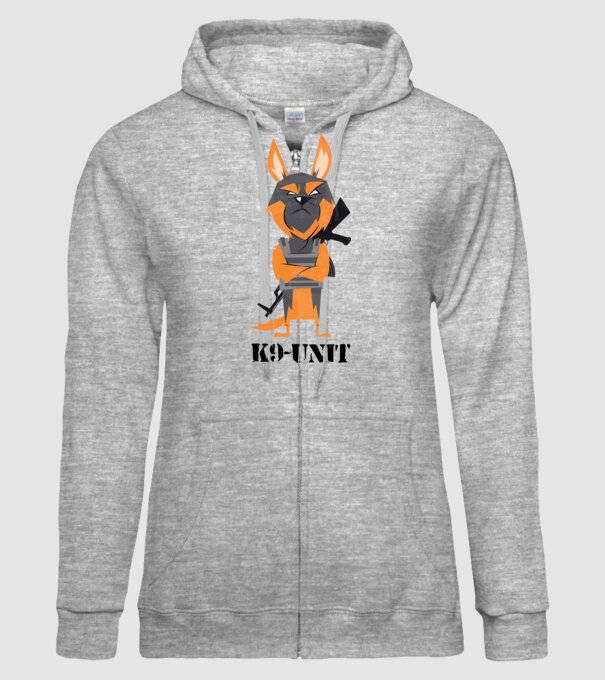 Unitatea K9 - Câine polițist model gri pe tricou