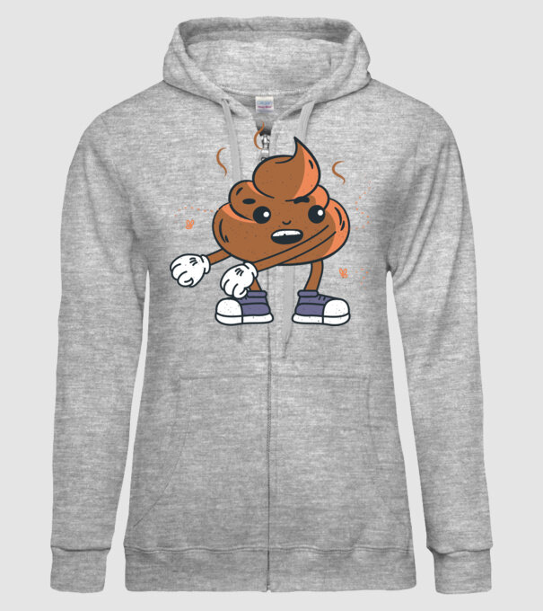 Căcat DAB model gri pe tricou